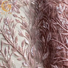Polyester der populäres Rosa-perlenbesetztes Heiratsspitze-Gewebe-20% wasserlöslich