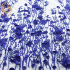 20% Polyester-Heiratsspitze-Gewebe-Dekoration gestickter BlumenMesh Fabric